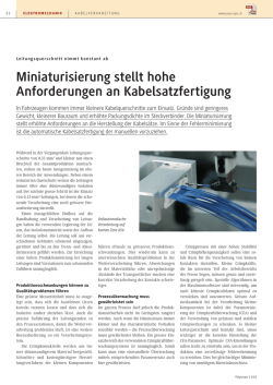 Miniaturisierung stellt hohe Anforderungen an - Polyscope