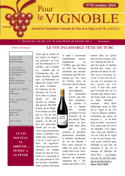 PLV N°51 est paru... - Association nationale des élus du vin