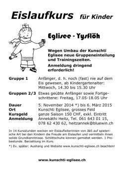 Eislaufkurs f&uuml;r Kinder