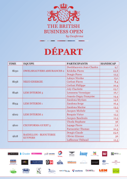 Horaires de d&eacute;part
