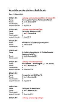 Gehobener Dienst 2014 - Justizakademie des Landes Brandenburg
