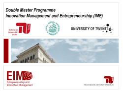 Innovation Economics - TU Berlin