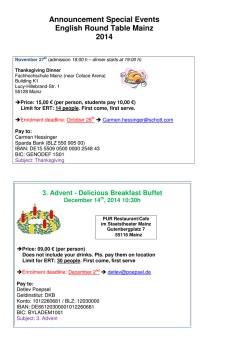 information - The English Round Table