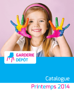 Catalogue Printemps 2014