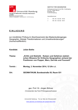 Julian Bothe - Universit&auml;t Hamburg