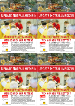 Flyer UPDATE NOTFALLMEDIZIN 29.10.2014 Tödliche - Charité