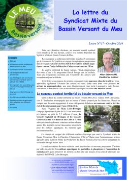 Lettre octobre 2014.pub - Bassin versant du Meu