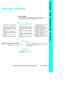 Étamage chimique : supplément
