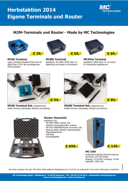 Herbstaktion 2014 Eigene Terminals und Router - MC Technologies