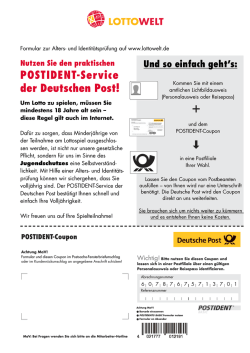 Download POSTIDENT-Formular - Lottowelt.de