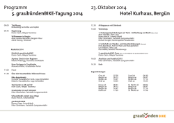 5. graubündenBIKE-Tagung 2014 - Allegra Tourismus