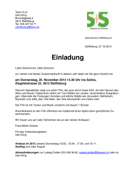 Einladung - Senioren-Steffisburg