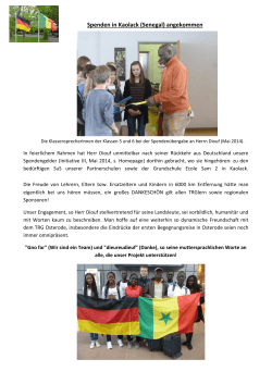 Spenden in Kaolack (Senegal) angekommen