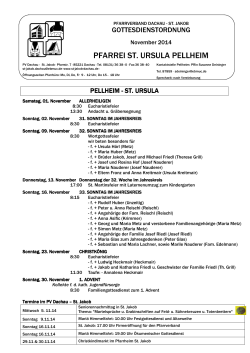 Gottesdienstordnung - Pfarrverband Dachau - St. Jakob