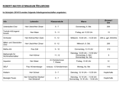 AG-Liste - Robert-Mayer-Gymnasium Heilbronn