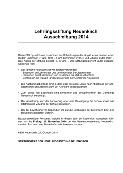 Lehrlingsstiftung 2014 - Gemeinde Neuenkirch