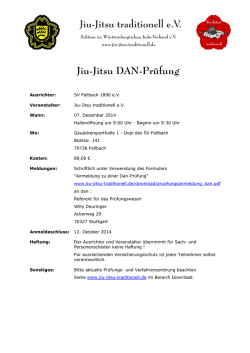 Jiu-Jitsu DAN-Pr&uuml;fung - Jiu-Jitsu traditionell eV