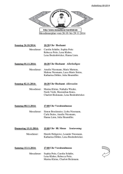 Bentfeld 2014 Nr.09 26.10.2014-29.11.2014 - Pastoralverbund Boke