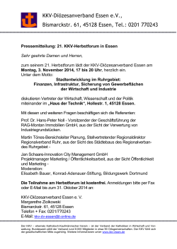 KKV-Diözesanverband Essen e.V., Bismarckstr. 61, 45128 Essen, Tel