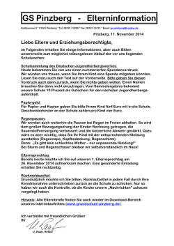 Information - Grundschule Pinzberg