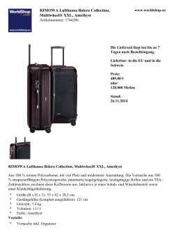 RIMOWA Lufthansa Bolero Collection, Multiwheel® XXL, Amethyst