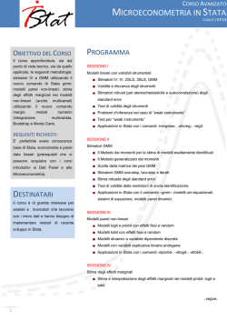 I-EF14 Corso Avanzato di Microeconometria in Stata