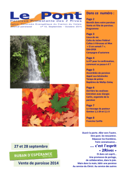Septembre à Octobre 2014
