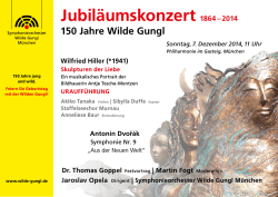 Jubil&auml;umskonzert - Wilde Gungl e.V.