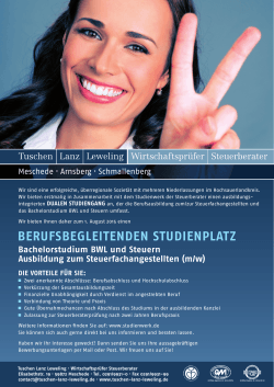 Duales Studium - Tuschen, Lanz & Leweling