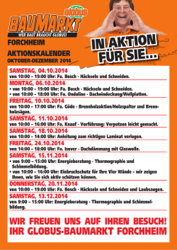IHR GLOBUS-BAUMARKT FORCHHEIM