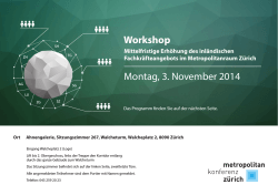 Programm Workshop November - Fachkräftepotenzial im