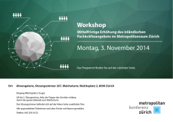 Programm Workshop November - Fachkräftepotenzial im