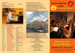 September 2014 - Konservatorium Cottbus