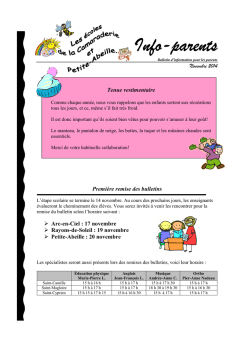 Info-parents nov 14