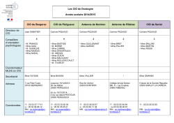 Annuaire des CIO de Dordogne 2014-2015