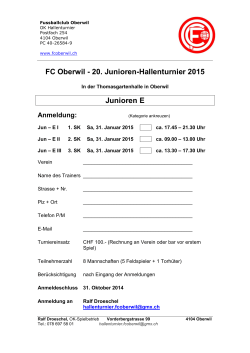 Anmeldung E 2015 - FC Oberwil