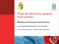 Projet de réforme du système fiscal tunisien