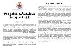 Progetto Educativo 2014 – 2018 - Barbaiana