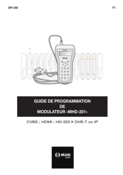 GUIDE DE PROGRAMMATION DE MODULATEUR &laquo;MHD-201&raquo;