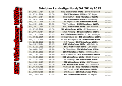 Spielplan Landesliga Nord/Ost 2014/2015 - Vilshofener Woelfe