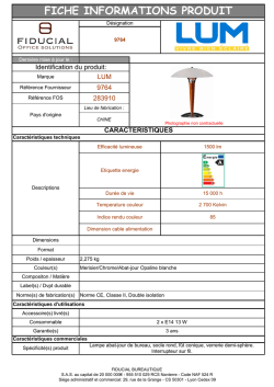 Fiche produit Lampes 9764