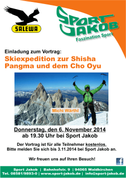 Skiexpedition zur Shisha Pangma und dem Cho Oyu - Sport Jakob