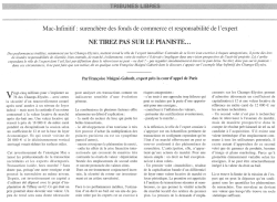 Mac-Infinitif : surenchère des fonds de commerce et responsabilité