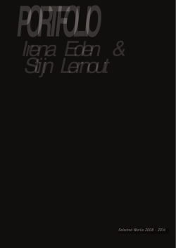 Portfolio ( 3.9 MB / last update: 2014-08-16) - Irena Eden & Stijn