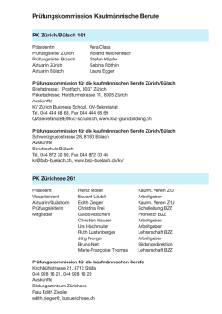 Pr&uuml;fungskommission Kaufm&auml;nnische Berufe