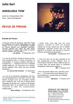 Revue de Presse - Julia Sarr (28-10-2014).pptx