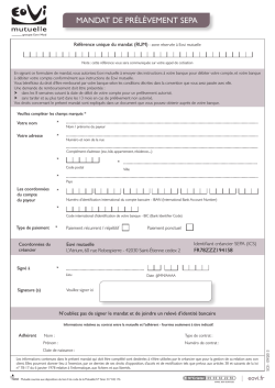 MANDAT DE PRÉLÈVEMENT SEPA