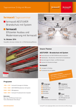 Download Flyer fermacell Tagesseminar