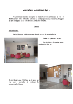 Echos des Jardins du Lys n&deg;1