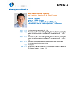 Dr. med. Tim Kl&uuml;ter - DKOU